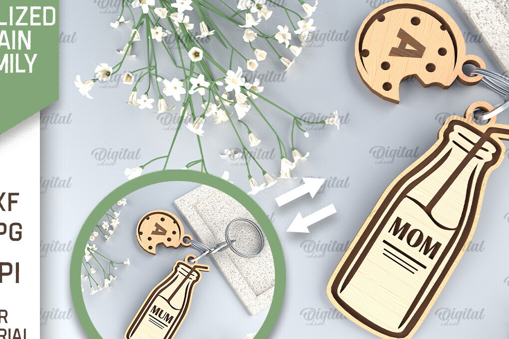 Intra απο ξύλο plywood 3mm-4mm πάχος – Εξατομικευμένη Οικογενειακή Κοπή Λέιζερ Μπρελόκ Δίασταση  5x5 cm INTRAFABR-96001791