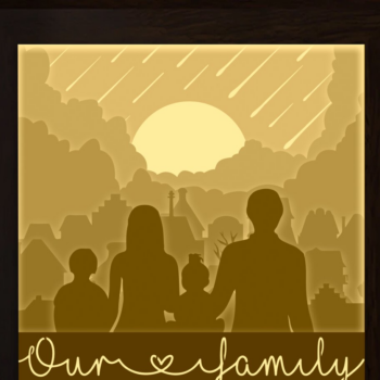 Intra απο ξύλο plywood 3mm-4mm πάχος – Προσαρμοσμένο όνομα μελών οικογένειας Δίασταση 20x20 cm INTRAFABR-27880685 - Image 2