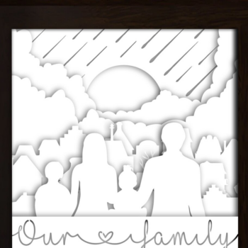 Intra απο ξύλο plywood 3mm-4mm πάχος – Προσαρμοσμένο όνομα μελών οικογένειας Δίασταση 20x20 cm INTRAFABR-27880685 - Image 3