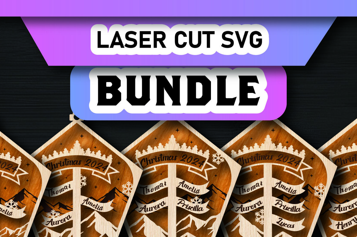 Intra απο ξύλο plywood 3mm-4mm πάχος – Εξατομικευμένο πακέτο οικογενειακών στολιδιών Δίασταση  20x20 cm INTRAFABR-105339757