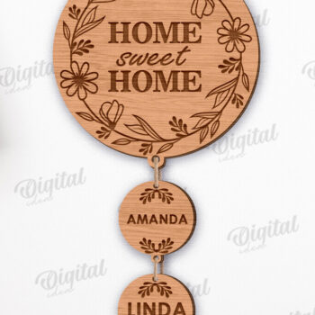 Intra απο ξύλο plywood 3mm-4mm πάχος – Εξατομικευμένη Οικογενειακή Ταμπέλα τοίχου Δίασταση  40x30 cm INTRAFABR-119615239 - Image 1