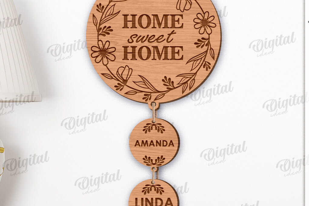 Intra απο ξύλο plywood 3mm-4mm πάχος – Εξατομικευμένη Οικογενειακή Ταμπέλα τοίχου Δίασταση  40x30 cm INTRAFABR-119615239