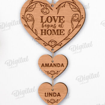 Intra απο ξύλο plywood 3mm-4mm πάχος – Εξατομικευμένη Οικογενειακή Ταμπέλα τοίχου Δίασταση  40x30 cm INTRAFABR-119614722 - Image 1