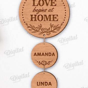 Intra απο ξύλο plywood 3mm-4mm πάχος – Εξατομικευμένη δέσμη οικογενειακών επιγραφών τοίχου Δίασταση 40x30 cm INTRAFABR-119546213 - Image 11