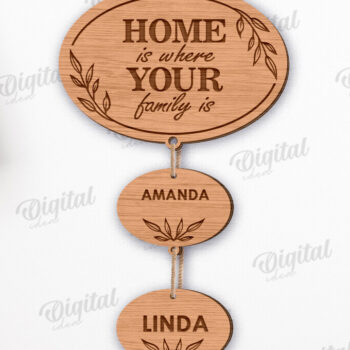 Intra απο ξύλο plywood 3mm-4mm πάχος – Εξατομικευμένη δέσμη οικογενειακών επιγραφών τοίχου Δίασταση 40x30 cm INTRAFABR-119546213 - Image 12