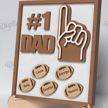 Intra απο ξύλο plywood 3mm-4mm πάχος – Εξατομικευμένη δέσμη σημαδιών για τη γιορτή του πατέρα Δίασταση  20x20 cm INTRAFABR-119546791 - Image 6