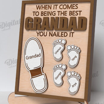 Intra απο ξύλο plywood 3mm-4mm πάχος – Εξατομικευμένη δέσμη σημαδιών για τη γιορτή του πατέρα Δίασταση  20x20 cm INTRAFABR-119546791 - Image 13