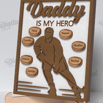 Intra απο ξύλο plywood 3mm-4mm πάχος – Εξατομικευμένη δέσμη σημαδιών για τη γιορτή του πατέρα Δίασταση  20x20 cm INTRAFABR-119546791 - Image 14