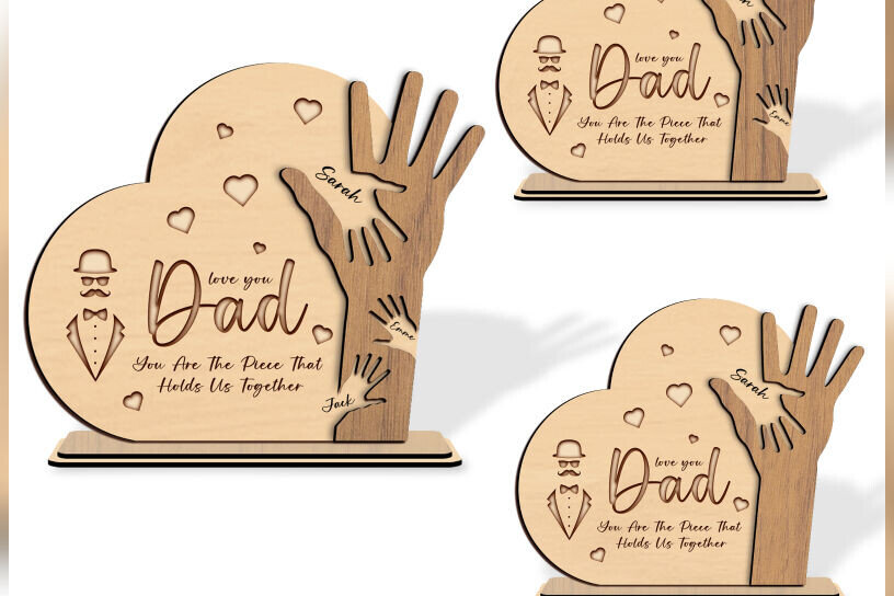 Intra απο ξύλο plywood 3mm-4mm πάχος – Εξατομικευμένη χειρός Πατέρων Δίασταση  20x20 cm INTRAFABR-123066319