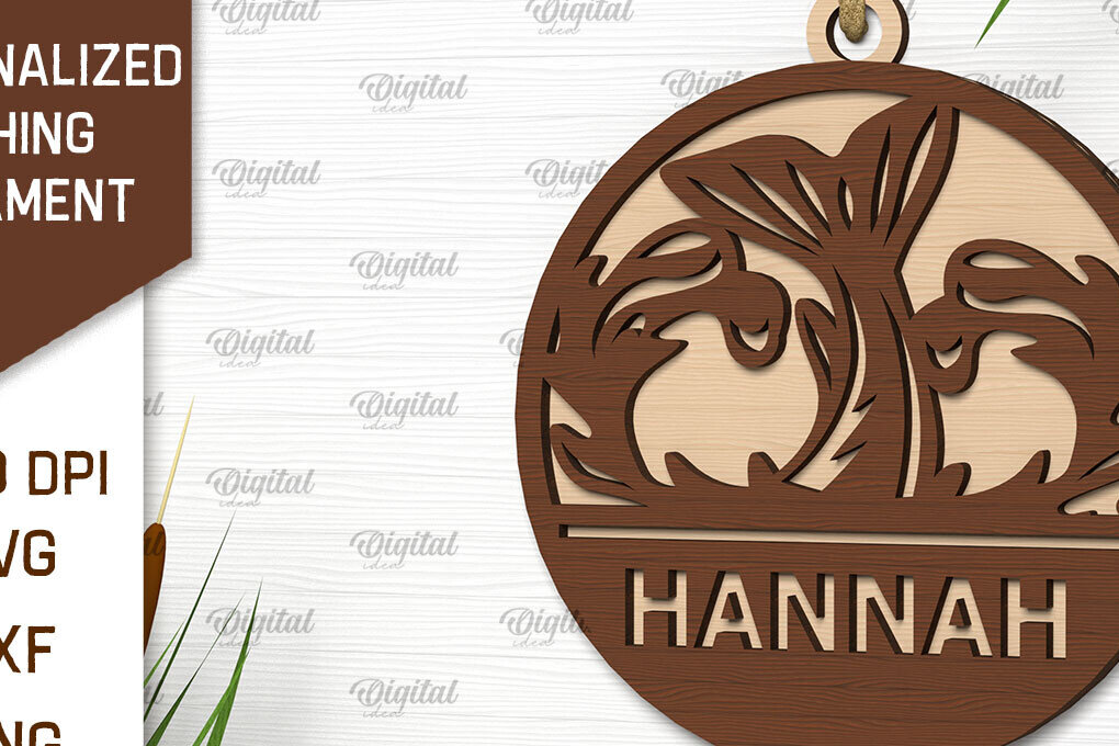 Intra απο ξύλο plywood 3mm-4mm πάχος – Εξατομικευμένο στολίδι ψαρέματος Δίασταση  20x20 cm INTRAFABR-102190914