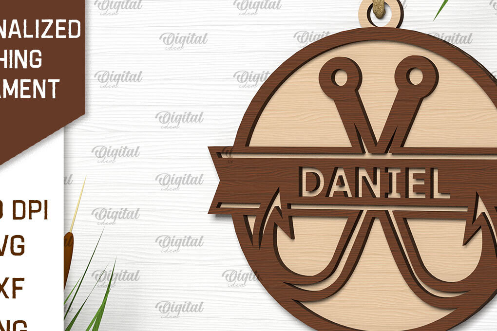 Intra απο ξύλο plywood 3mm-4mm πάχος – Εξατομικευμένο στολίδι ψαρέματος Δίασταση  20x20 cm INTRAFABR-102190954