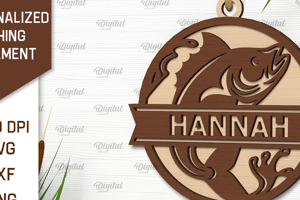 Intra απο ξύλο plywood 3mm-4mm πάχος – Εξατομικευμένο στολίδι ψαρέματος Δίασταση  20x20 cm INTRAFABR-102191017