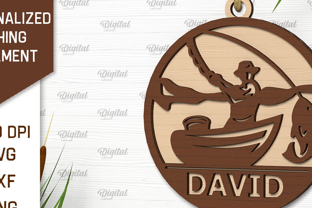 Intra απο ξύλο plywood 3mm-4mm πάχος – Εξατομικευμένο στολίδι ψαρέματος Δίασταση  20x20 cm INTRAFABR-102191032