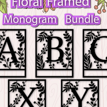 Intra απο ξύλο plywood 3mm-4mm πάχος – Εξατομικευμένο πακέτο λουλουδιών μονογραμμάτων Δίασταση  20x20 cm INTRAFABR-68671303 - Image 1