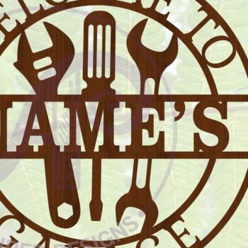 Intra απο ξύλο plywood 3mm-4mm πάχος – Εξατομικευμένο αρχείο αποκοπής Sign Garage Δίασταση  40x30 cm INTRAFABR-69093606 - Image 1