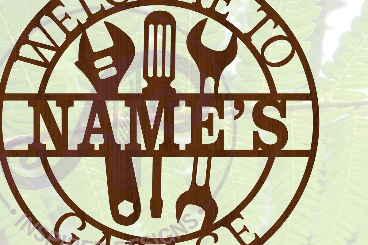 Intra απο ξύλο plywood 3mm-4mm πάχος – Εξατομικευμένο αρχείο αποκοπής Sign Garage Δίασταση  40x30 cm INTRAFABR-69093606