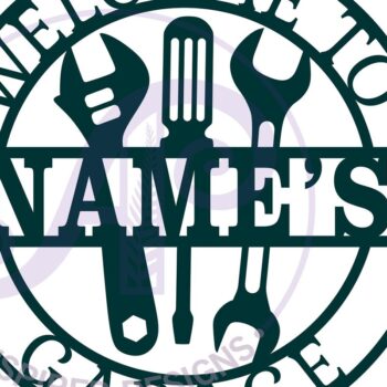 Intra απο ξύλο plywood 3mm-4mm πάχος – Εξατομικευμένο αρχείο αποκοπής Sign Garage Δίασταση  40x30 cm INTRAFABR-69093606 - Image 2