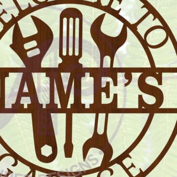 Intra απο ξύλο plywood 3mm-4mm πάχος – Εξατομικευμένο αρχείο αποκοπής Sign Garage Δίασταση  40x30 cm INTRAFABR-69093606 - Image 4