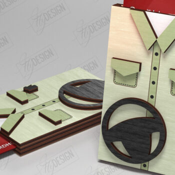 Intra απο ξύλο plywood 3mm-4mm πάχος – Πακέτο εξατομικευμένων δωροκαρτών Δίασταση  20x20 cm INTRAFABR-121357191 - Image 3