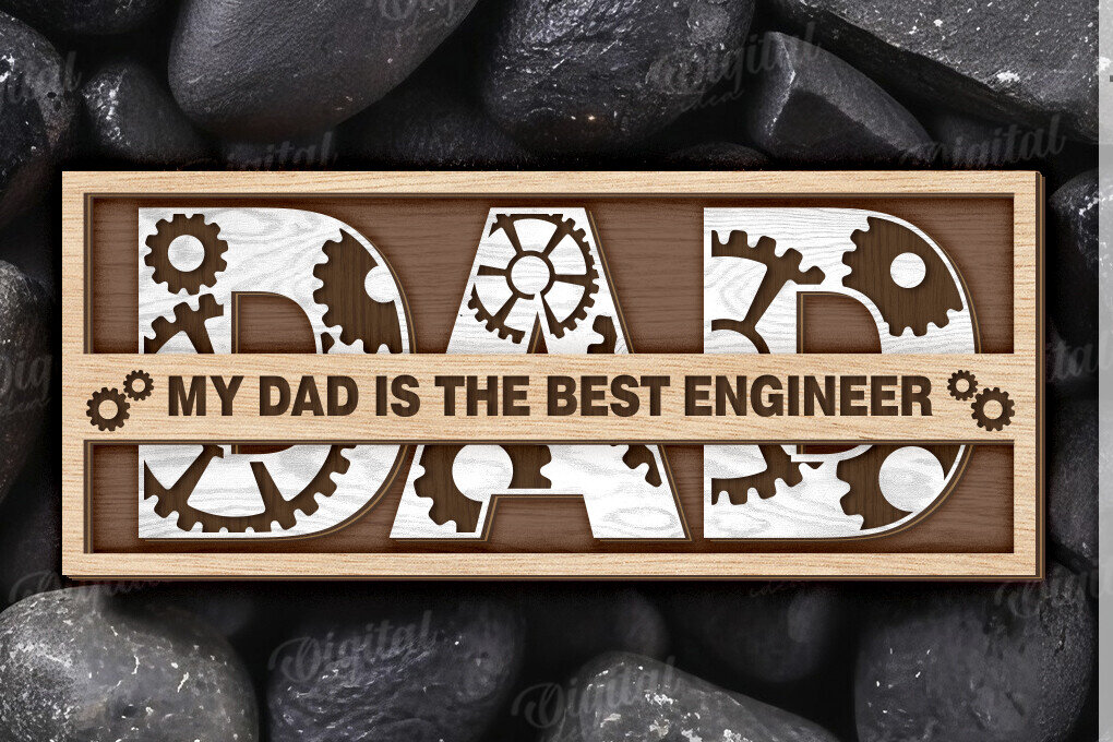 Intra απο ξύλο plywood 3mm-4mm πάχος – Εξατομικευμένο δώρο για Dad Δίασταση  20x20 cm INTRAFABR-120642814