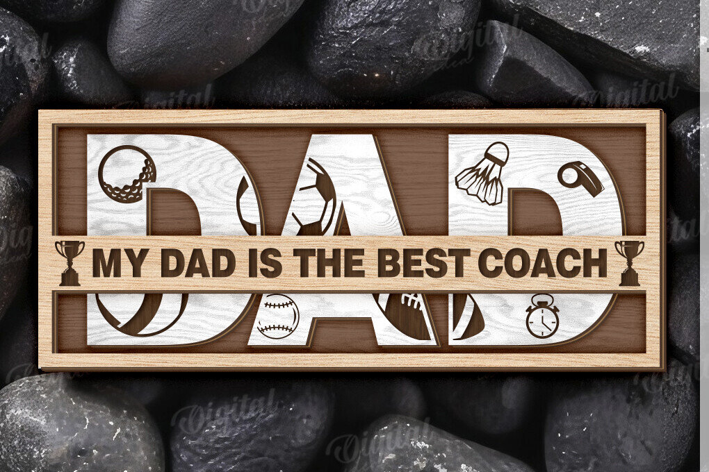 Intra απο ξύλο plywood 3mm-4mm πάχος – Εξατομικευμένο δώρο για Dad Δίασταση  20x20 cm INTRAFABR-120642542