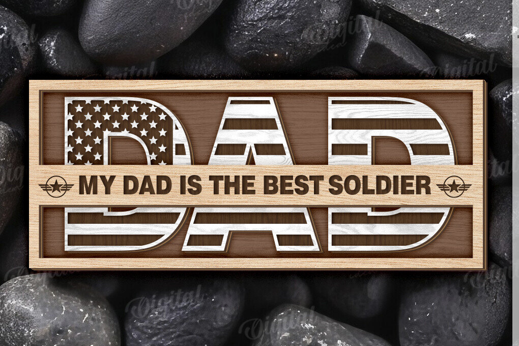 Intra απο ξύλο plywood 3mm-4mm πάχος – Εξατομικευμένο δώρο για Dad Δίασταση  20x20 cm INTRAFABR-120642715