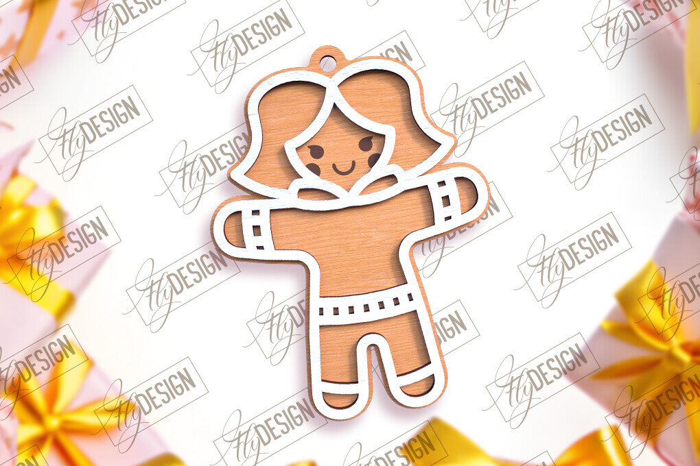 Intra απο ξύλο plywood 3mm-4mm πάχος – Εξατομικευμένο στολίδι με μελόψωμο | CNC Δίασταση  20x20 cm INTRAFABR-104175860