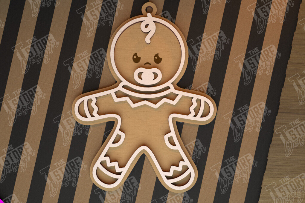 Intra απο ξύλο plywood 3mm-4mm πάχος – Εξατομικευμένο στολίδι με μελόψωμο | CNC Δίασταση  20x20 cm INTRAFABR-104427004