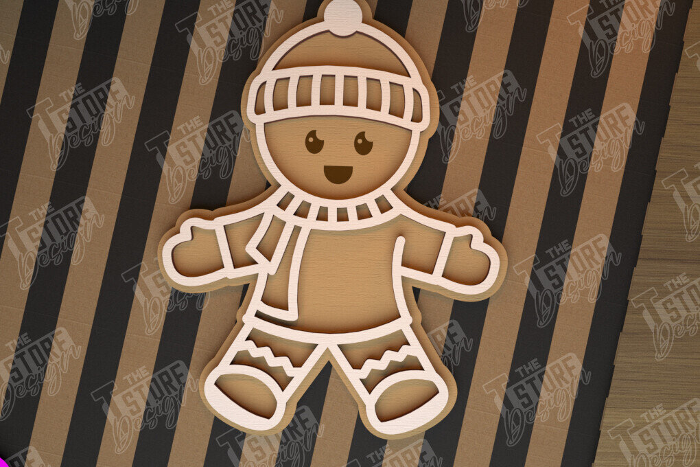 Intra απο ξύλο plywood 3mm-4mm πάχος – Εξατομικευμένο στολίδι με μελόψωμο | CNC Δίασταση  20x20 cm INTRAFABR-104427024