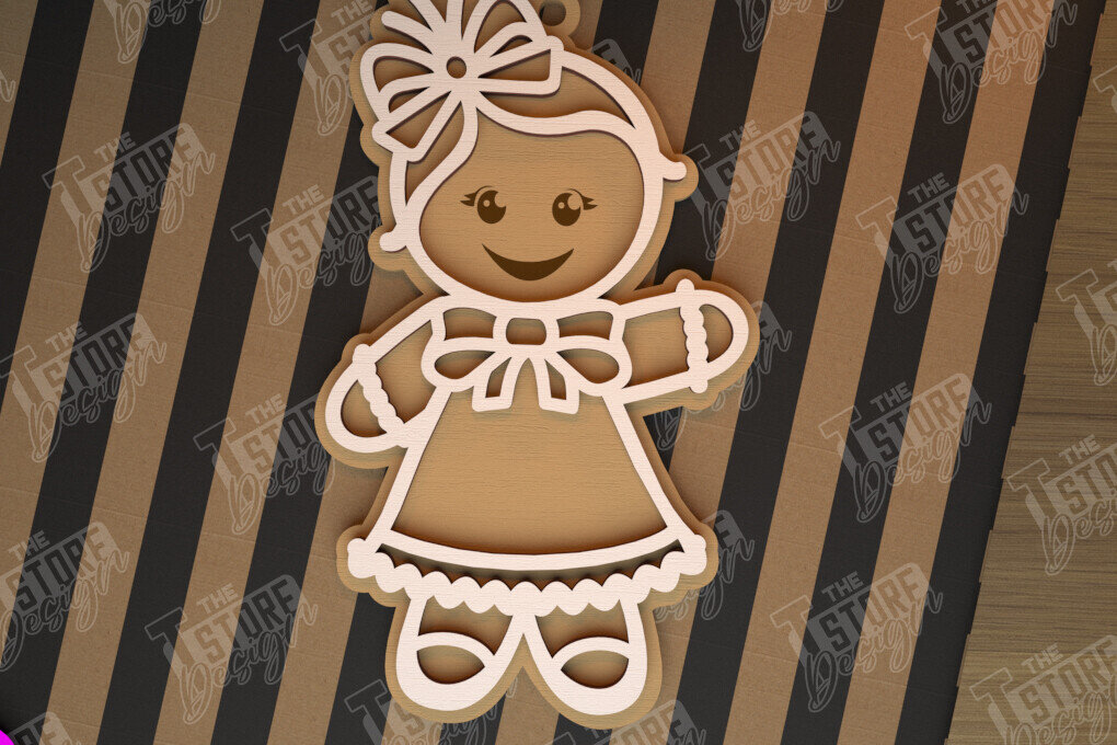 Intra απο ξύλο plywood 3mm-4mm πάχος – Εξατομικευμένο στολίδι με μελόψωμο | CNC Δίασταση  20x20 cm INTRAFABR-104427034