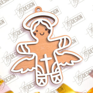 Intra απο ξύλο plywood 3mm-4mm πάχος – Εξατομικευμένο στολίδι με μελόψωμο | CNC Δίασταση  20x20 cm INTRAFABR-104175552