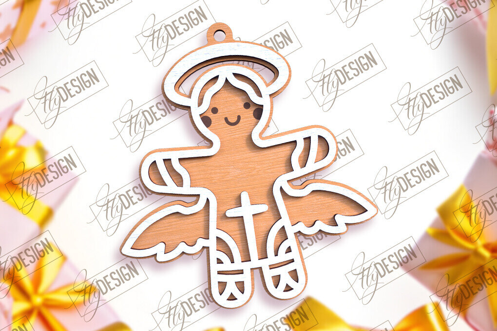 Intra απο ξύλο plywood 3mm-4mm πάχος – Εξατομικευμένο στολίδι με μελόψωμο | CNC Δίασταση  20x20 cm INTRAFABR-104175552