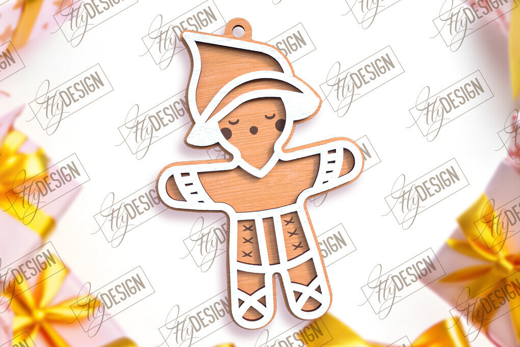 Intra απο ξύλο plywood 3mm-4mm πάχος – Εξατομικευμένο στολίδι με μελόψωμο | CNC Δίασταση  20x20 cm INTRAFABR-104175570