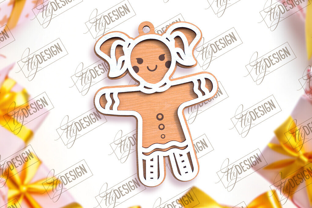 Intra απο ξύλο plywood 3mm-4mm πάχος – Εξατομικευμένο στολίδι με μελόψωμο | CNC Δίασταση  20x20 cm INTRAFABR-104175627