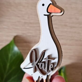 Intra απο ξύλο plywood 3mm-4mm πάχος – Εξατομικευμένο μπρελόκ Goose | Πάσχα Δίασταση  5x5 cm INTRAFABR-118420881 - Image 1