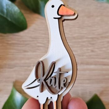 Intra απο ξύλο plywood 3mm-4mm πάχος – Εξατομικευμένο μπρελόκ Goose | Πάσχα Δίασταση  5x5 cm INTRAFABR-118420881 - Image 2