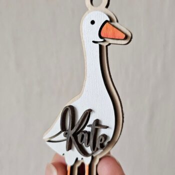 Intra απο ξύλο plywood 3mm-4mm πάχος – Εξατομικευμένο μπρελόκ Goose | Πάσχα Δίασταση  5x5 cm INTRAFABR-118420881 - Image 5