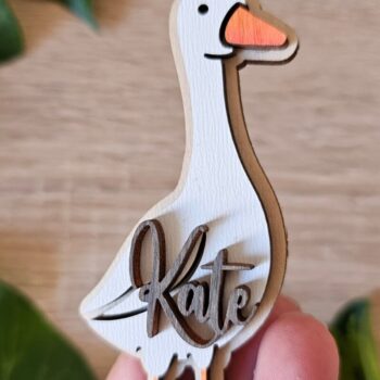 Intra απο ξύλο plywood 3mm-4mm πάχος – Εξατομικευμένο μπρελόκ Goose | Πάσχα Δίασταση  5x5 cm INTRAFABR-118420881 - Image 7