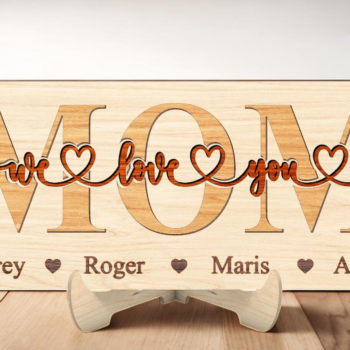 Intra απο ξύλο plywood 3mm-4mm πάχος – Εξατομικευμένη στάση για τη γιορτή της μητέρας Δίασταση 20x20 cm INTRAFABR-116839360 - Image 3