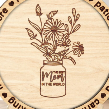 Intra απο ξύλο plywood 3mm-4mm πάχος – Εξατομικευμένη στάση για τη γιορτή της μητέρας Δίασταση 20x20 cm INTRAFABR-116838847 - Image 2