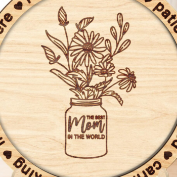 Intra απο ξύλο plywood 3mm-4mm πάχος – Εξατομικευμένη στάση για τη γιορτή της μητέρας Δίασταση 20x20 cm INTRAFABR-116838847 - Image 4