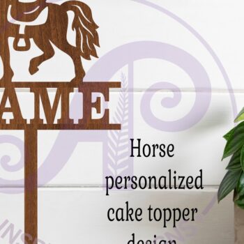 Intra απο ξύλο plywood 3mm-4mm πάχος – Personalized Horse Design 2 Cake Topper Δίασταση 40x30 cm INTRAFABR-118051630 - Image 2