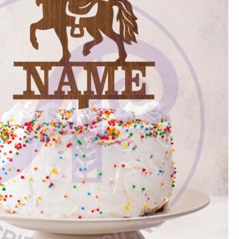 Intra απο ξύλο plywood 3mm-4mm πάχος – Personalized Horse Design 2 Cake Topper Δίασταση 40x30 cm INTRAFABR-118051630 - Image 3