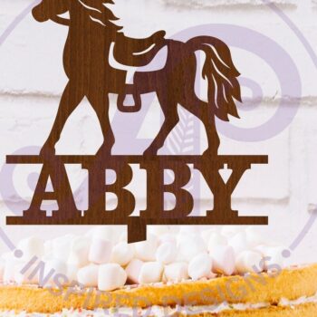 Intra απο ξύλο plywood 3mm-4mm πάχος – Personalized Horse Design 3 Cake Topper Δίασταση 40x30 cm INTRAFABR-119028570 - Image 1