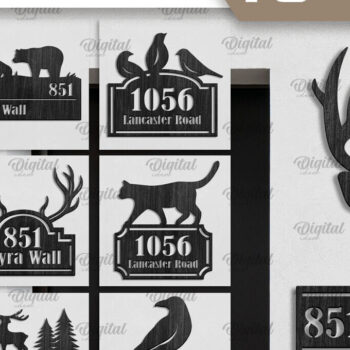 Intra απο ξύλο plywood 3mm-4mm πάχος – Εξατομικευμένη δέσμη επιγραφών σπιτιών LaserCut Δίασταση 20x20 cm INTRAFABR-96822958 - Image 1