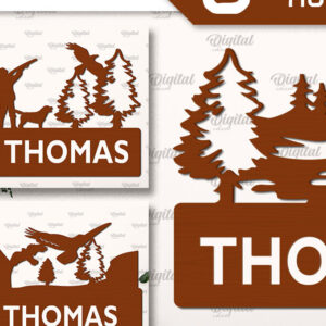 Intra απο ξύλο plywood 3mm-4mm πάχος – Εξατομικευμένη δέσμη λέιζερ Hunter's Signs Δίασταση  40x30 cm INTRAFABR-99887217