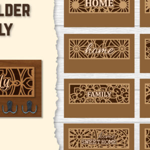 Intra απο ξύλο plywood 3mm-4mm πάχος – Εξατομικευμένες δέσμες κλειδαριάς Lasercut Δίασταση  20x20 cm INTRAFABR-120513345