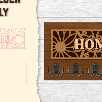 Intra απο ξύλο plywood 3mm-4mm πάχος – Εξατομικευμένες δέσμες κλειδαριάς Lasercut Δίασταση  20x20 cm INTRAFABR-120513345 - Image 2