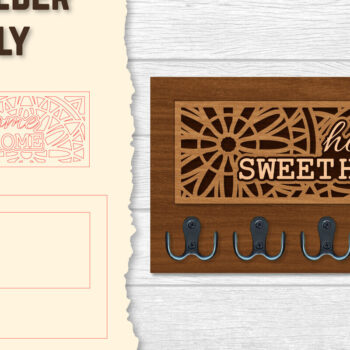 Intra απο ξύλο plywood 3mm-4mm πάχος – Εξατομικευμένες δέσμες κλειδαριάς Lasercut Δίασταση  20x20 cm INTRAFABR-120513345 - Image 4