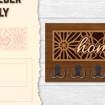 Intra απο ξύλο plywood 3mm-4mm πάχος – Εξατομικευμένες δέσμες κλειδαριάς Lasercut Δίασταση  20x20 cm INTRAFABR-120513345 - Image 5